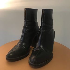 Zara Faux Leather Ankle Boots